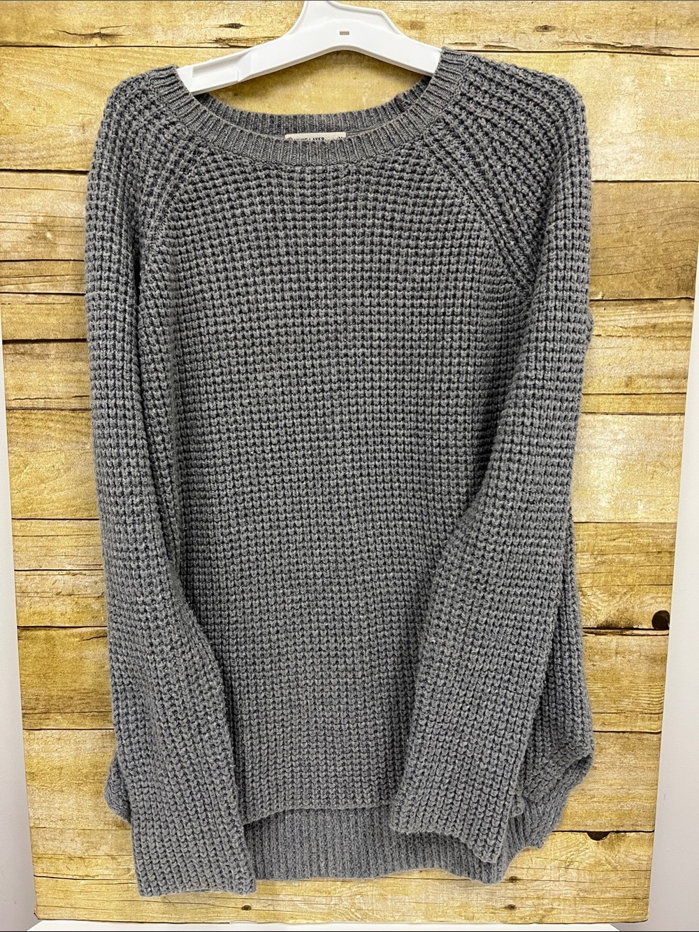 Marine Layer Heather Gray Chunky Crew Neck Sweater size M